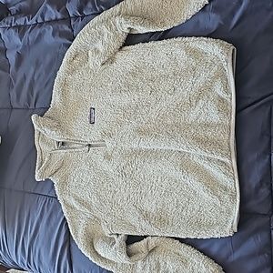 Patagonia Los Gatos Fleece Jacket Birch White 1/4 Zip Size M Womens